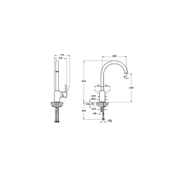 Vitra Minimax S Mat Siyah Eviye Bataryası A4209136