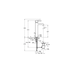 Vitra Minimax S Yüksek Sifon Kumandalı Lavabo Bataryası A41992