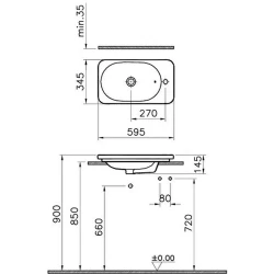 Vitra Nest 60x35 Cm Sağdan Etajerli Lavabo 5689B003-0029 Hemen Al