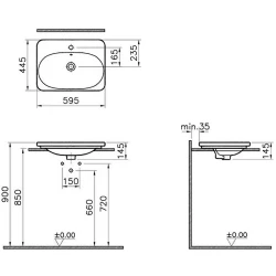 Vitra Nest 60x45 Cm Etajerli Lavabo 5685B003-0001 Hemen Al