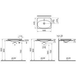 Vitra Nest 60x45 Cm Etajerli Lavabo 5685B003-1072