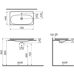 Vitra Nest 80x45 Cm Etajerli Lavabo 5686B003-0001