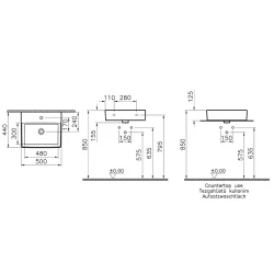 Vitra Nuo 50x44 Cm Dikdörtgen Çanak Lavabo 7431B003-0001 Hemen Al