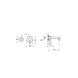 Vitra Origin 2 Rozetli Mat Siyah Ankastre Lavabo Bataryası A4258136WTC Hemen Al