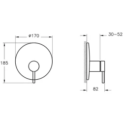 Vitra Origin Ankastre Mekanik Banyo Bataryası - A42823