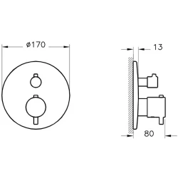 Vitra Origin Ankastre Termostatik Banyo Bataryası - A42671 Hemen Al