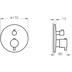 Vitra Origin Ankastre Termostatik Duş Bataryası - A42672 Hemen Al