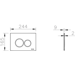 Vitra Origin Mat Siyah Kumanda Paneli - 740-2411