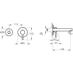 Vitra Origin Soft Bakır Ankastre Lavabo Bataryası - A4258129