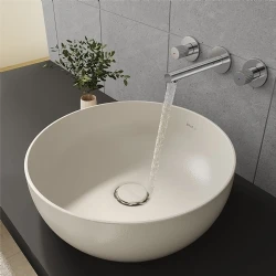 Vitra Outline Recycled 41 Cm Yuvarlak Mat Bej Çanak Lavabo - 7992B066-0016