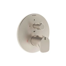 Vitra Root Round Ankastre Fırçalanmış Nikel Termostatik Banyo Bataryası A4334834 Hemen Al