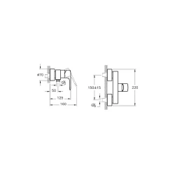 Vitra Root Round Fırçalanmış Nikel Duş Bataryası A4272634