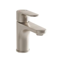 Vitra Root Round Fırçalanmış Nikel Lavabo Bataryası A4270534