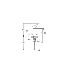 Vitra Root Round Fırçalanmış Nikel Lavabo Bataryası A4270534