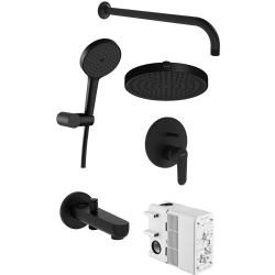 Vitra Root Round Mat Siyah Ankastre Duş Seti - A4932636