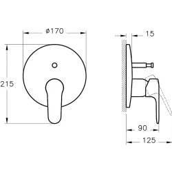 Vitra Root Round Soft Altın Ankastre Banyo Bataryası - A4272774