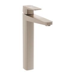 Vitra Root Square Blueco Fırçalanmış Nikel Yüksek Lavabo Bataryası A4273334ENR