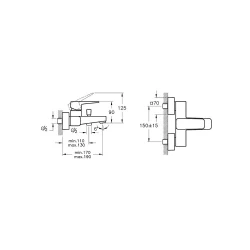 Vitra Root Square Blueco Mat Siyah Banyo Bataryası A4273736ENR