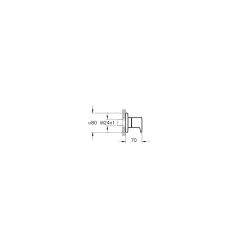 Vitra Root Square Fırçalanmış Nikel Ankastre Stop Valf A4272934