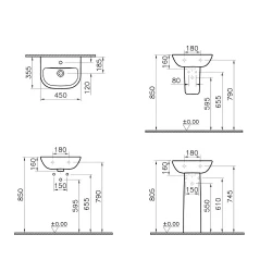 Vitra S20 45x36 Cm Lavabo 5500L003-0001