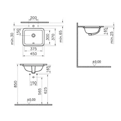 Vitra S20 45x37 Cm Dikdörtgen Tezgahaltı Lavabo 5473B003-0618 Hemen Al