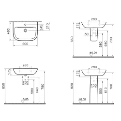 Vitra S20 60x46 Cm Lavabo 5503L003-0001 Hemen Al