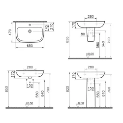 Vitra S20 65x47 Cm Lavabo 5504L003-0001 Hemen Al