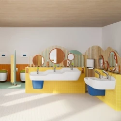 Vitra Sento Kids 125x40 Cm 3 Delikli Lavabo 7352B003-1742