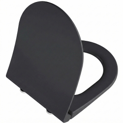 Vitra Universal Round Slim Yavaş Kapanır Mat Siyah Klozet Kapağı - 210-483R009