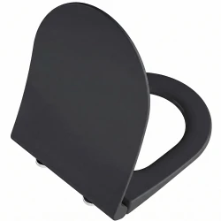 Vitra Universal Round Slim Yavaş Kapanır Mat Siyah Klozet Kapağı - 210-483R009 Hemen Al