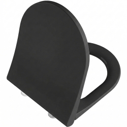 Vitra Universal Round Slim Yavaş Kapanır Mat Siyah Klozet Kapağı - 231-483R009