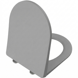 Vitra Universal Round Süper Slim Klozet Yavaş Kapanır Mat Taş Gri Klozet Kapağı - 208-476R009