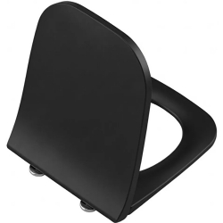 Vitra Universal Square Slim Yavaş Kapanır Mat Siyah Klozet Kapağı - 212-483R009