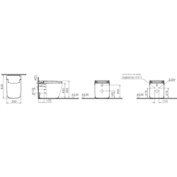 Vitra V-Care Prime Temassız Akıllı Rim-ex Kanalsız Yerden Klozet - 7232B403-6217