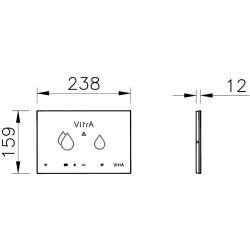 Vitra V-Care Siyah Cam Fotoselli Kumanda Paneli - 768-1502 Hemen Al