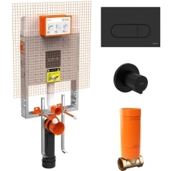 Vitra V8 Mat Siyah Gömme Rezervuar Seti - 800-1896 Hemen Al