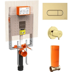 Vitra V8 Soft Altın Gömme Rezervuar Seti - 800-2026