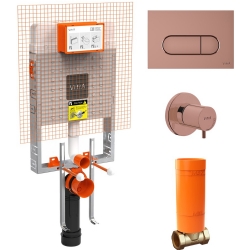 Vitra V8 Soft Bakır Gömme Rezervuar Seti - 800-2025