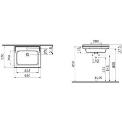 Vitra Valarte 65x53 Cm Etajerli Lavabo - 7801B403-0001