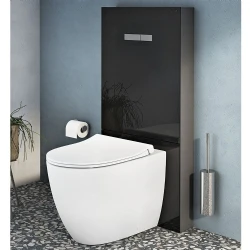 Vitra Vitrus 3-6 L Yerden Duvara Sıfır Klozetler İçin Duvar Önü Siyah Cam Rezervuar - 870-1761-01