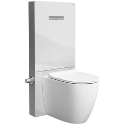 Vitra Vitrus 3-6 L Yerden Duvara Sıfır Klozetler İçin Stop Valfli Duvar Önü Beyaz Cam Rezervuar - 870-1770-01