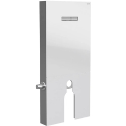 Vitra Vitrus 3-6 L Yerden Duvara Sıfır Klozetler İçin Stop Valfli Duvar Önü Beyaz Cam Rezervuar - 870-1770-01