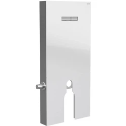 Vitra Vitrus 3-6 L Yerden Duvara Sıfır Klozetler İçin Stop Valfli Duvar Önü Beyaz Cam Rezervuar - 870-1770-01