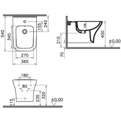 Vitra Zentrum Square 54 Cm Asma Bide 7487L003-0288