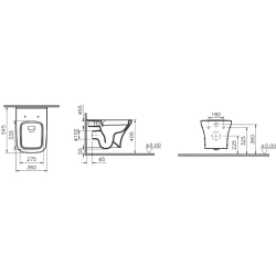 Vitra Zentrum Square SmoothFlush Asma Klozet - 7484L003-0090 Hemen Al