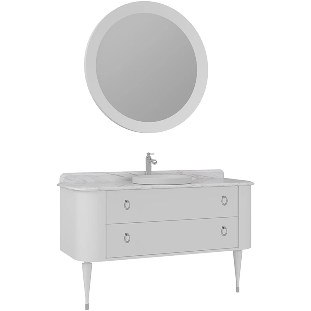 Orka Felice 140 Cm Mat Beyaz Banyo Dolabı Takımı - 5008126