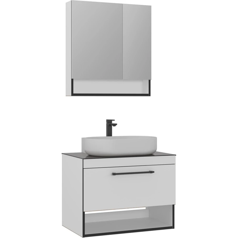 Orka Knidos 90 Cm Beyaz Banyo Dolabı Takımı - 5000348