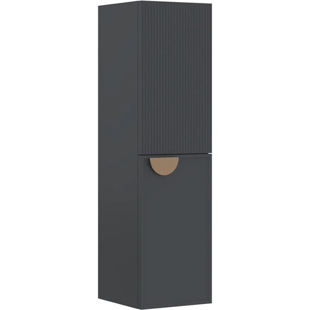 Orka Molino 40 Cm Sağ Mat Antrasit Boy Dolabı (Altın Kulp)