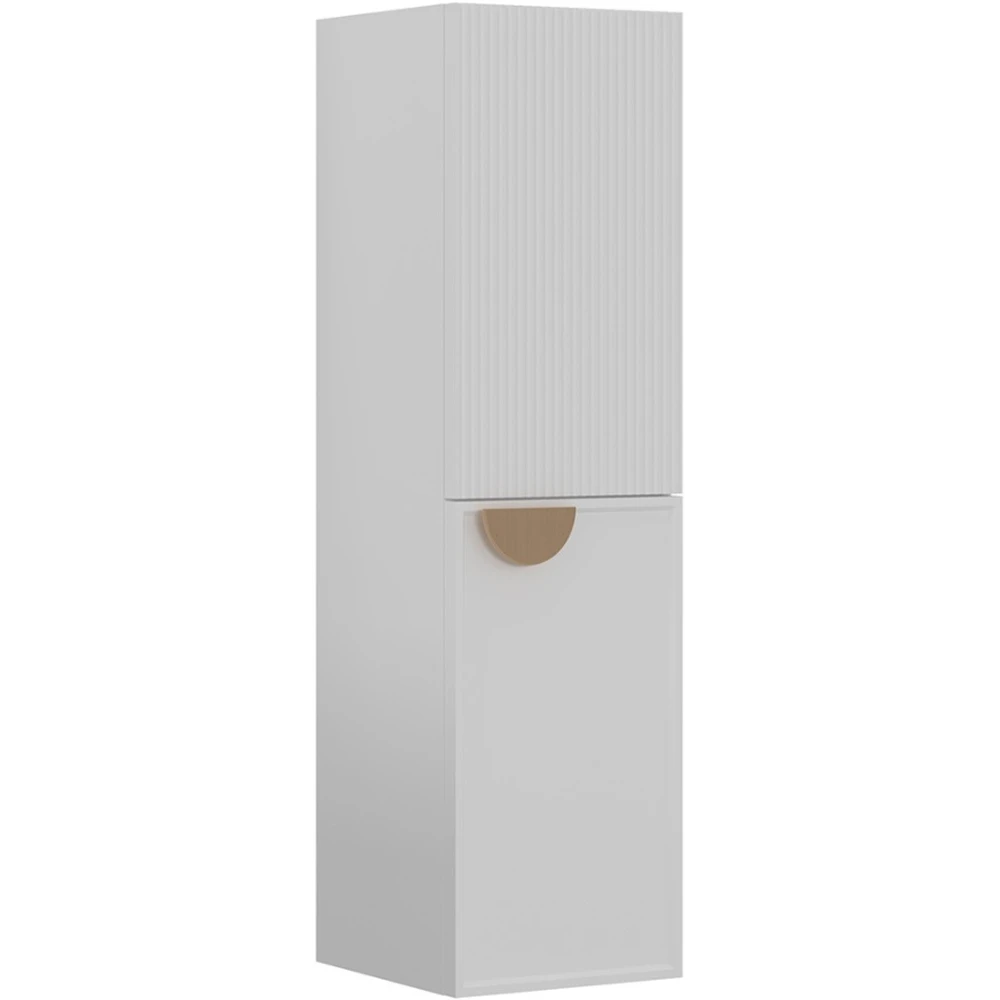 Orka Molino 40 Cm Sağ Mat Beyaz Boy Dolabı (Altın Kulp)