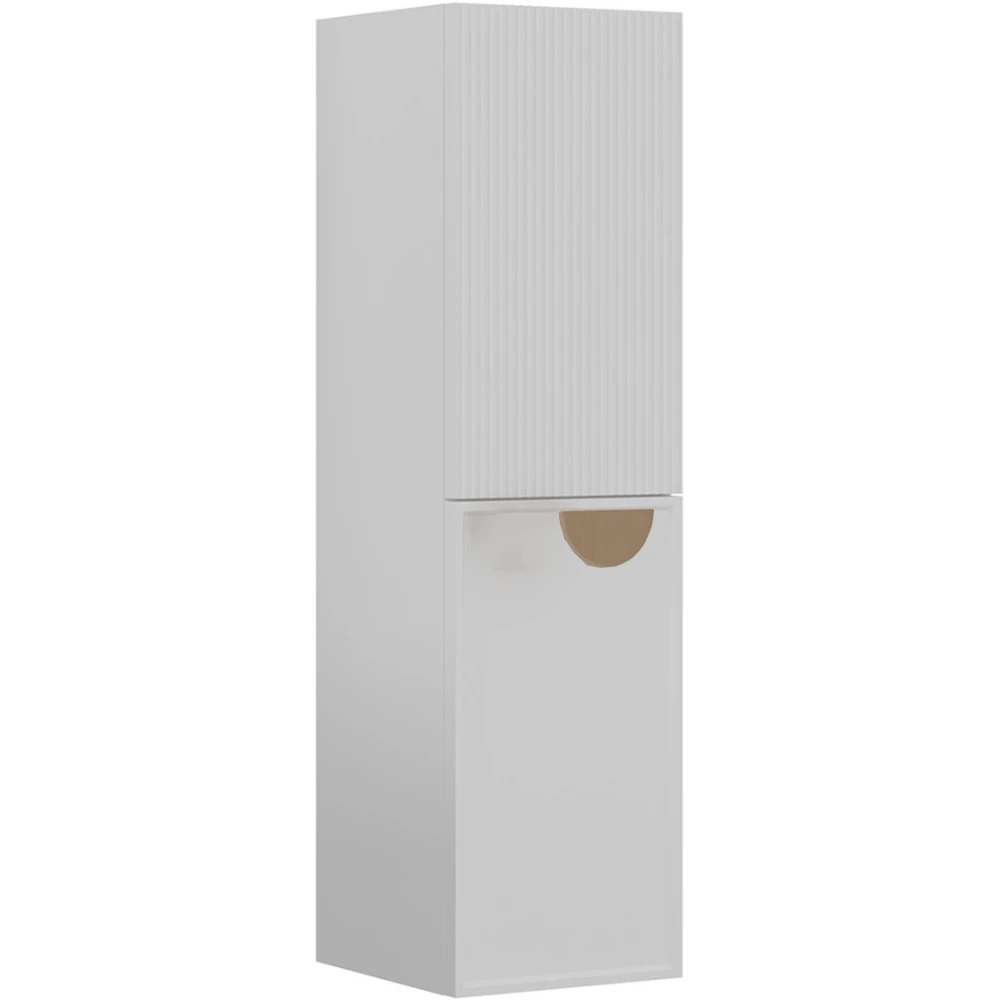 Orka Molino 40 Cm Sol Mat Beyaz Boy Dolabı (Altın Kulp)